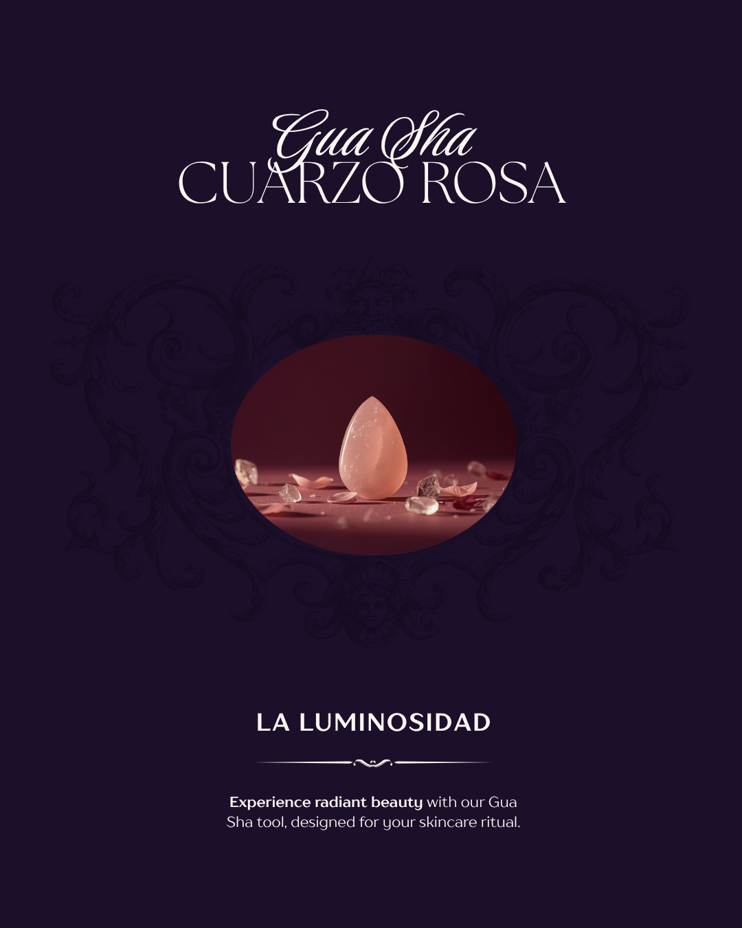 Gua Sha Cuarzo Rosa — Ritual Facial Anti-Puffiness
